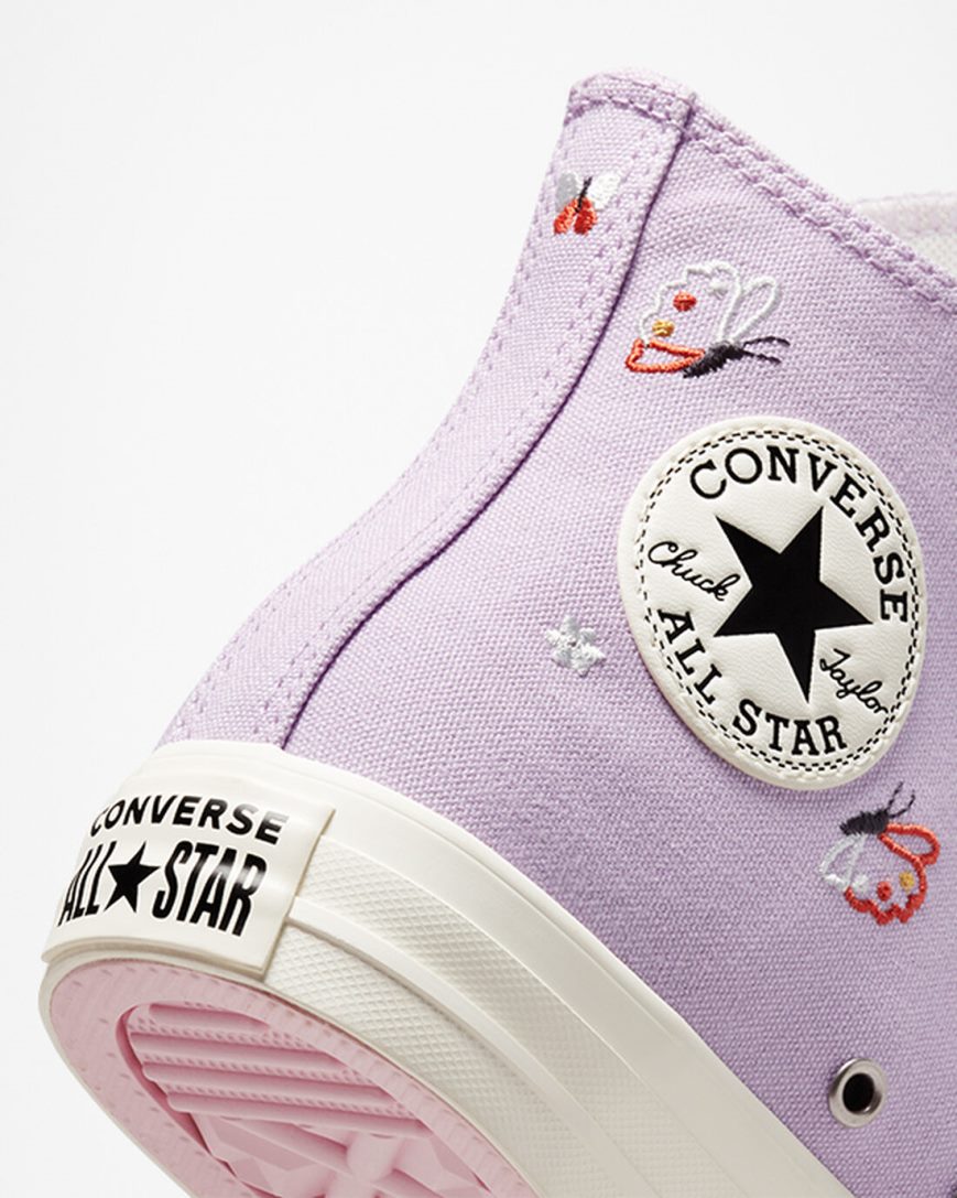 Tenisi Inalti Dama Converse Chuck Taylor All Star Butterfly Wings Violet Negrii | RO QHIEO214